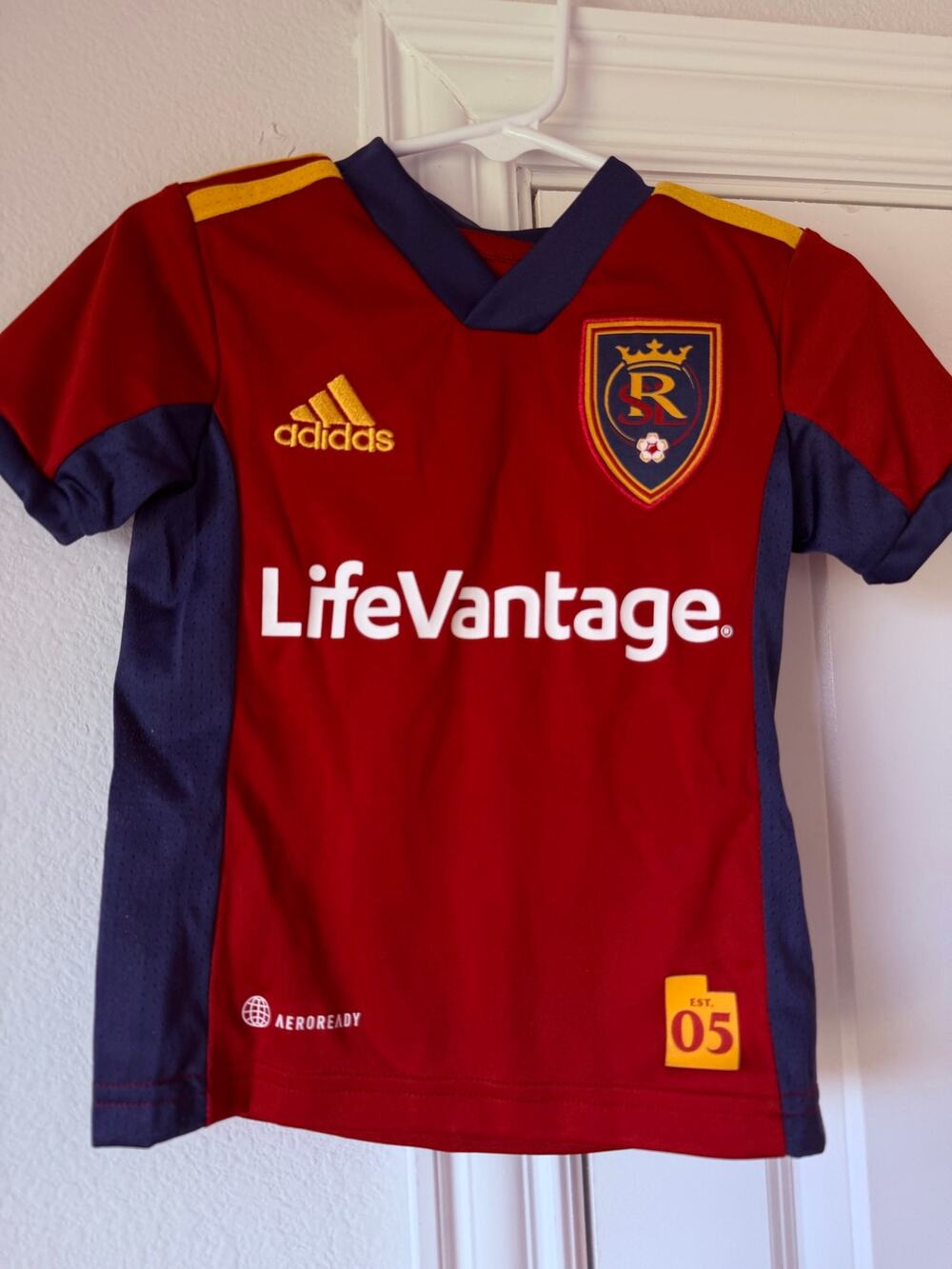 NWT Adidas Toddler 2T RSL Real Salt Lake Soccer Jersey LifeVantage Logo